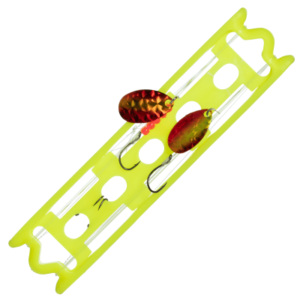Cabela's Fisherman Series Foil Escent Walleye Spinner -  Chartreuse/Red Foil